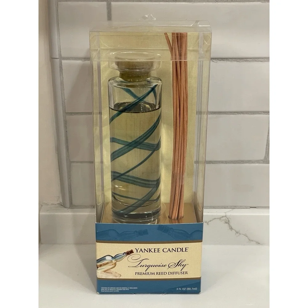 Yankee Candle Turquoise Sky Premium Reed‎ Diffuser Home Fragrance 3 oz Open Box